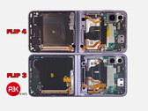 Le Galaxy Z Flip4 ressemble à son prédécesseur, tant à l'extérieur qu'à l'intérieur. (Image source : PBKreviews)