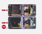 Le Galaxy Z Flip4 ressemble à son prédécesseur, tant à l'extérieur qu'à l'intérieur. (Image source : PBKreviews)
