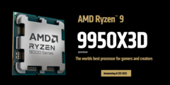 Les AMD Ryzen 9 9950X3D et Ryzen 9 9900X3D sont désormais officielles (source d'image : AMD)