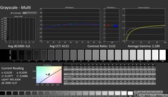 CalMAN : Niveaux de gris (calibrés)