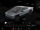 Écran de démarrage de l'interface utilisateur du Cybertruck (image : Andrew Goodlad/Tesla)