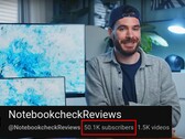 La chaîne YouTube de Notebookcheck a récemment franchi la barre des 50 000 abonnés. (Source de l'image : NotebookcheckReviews sur YouTube)
