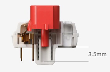 Les interrupteurs NuPhy Air75 v3 ont une course de touche étendue à 3,5 mm. (Source de l'image : NuPhy)