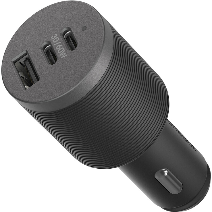 Le chargeur rapide pour voiture OtterBox Premium Pro 72 W à triple port. (Image source : OtterBox)