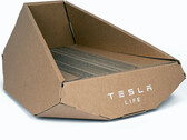 Une litière pour chat en forme de cybercamion (image : Tesla)