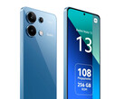 Le Redmi Note 13 4G en bleu glacier, l'une des trois couleurs de lancement annoncées. (Source de l'image : Amazon)