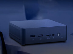 Le VM61 peut être alimenté via un port USB-C. Sur la photo : une image promotionnelle montrant la face avant du mini-PC.
