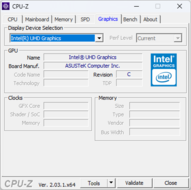 CPU-Z : Graphique Intel
