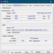 HP ProBook x360 435 G7 - CPU-Z : carte-mère.