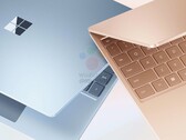 Le Surface Laptop Go 3 dans deux de ses quatre couleurs de lancement. (Source de l'image : @rquandt &amp; WinFuture)