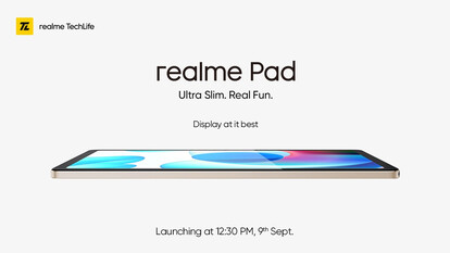 Affichage du Realme Pad. (Image source : Realme)