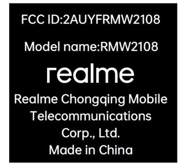 La FCC certifie le RMW2108 comme un dispositif Bluetooth. (Source : FCC via MySmartPrice)