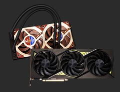 Sycom équipe la GeForce RTX 5080 d'un refroidissement à eau AIO et de ventilateurs Noctua (Image source : Sycom)
