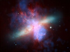 Image montrant la galaxie M82.