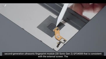 Vivo X Fold3 Pro : Capteur d'empreintes digitales à ultrasons sous l'écran Flex.