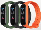 L'Amazfit Band 6 est disponible en olive, noir minuit et orange. (Source de l'image : AliExpress)