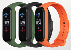 L'Amazfit Band 6 est disponible en olive, noir minuit et orange. (Source de l'image : AliExpress)