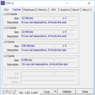 Dell XPS 15 9570 - CPU-Z : cache.