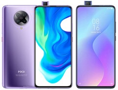 Xiaomi a utilisé des caméras pop-up dans les Poco F2 Pro et Mi 9T Pro/Redmi K20 Pro. (Source de l'image : Xiaomi/GSMArena - édité)