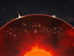 Illustration d&#039;artiste des masses du manteau de Mars (Source de l&#039;image : NASA et JPL-Caltech ; recadré)