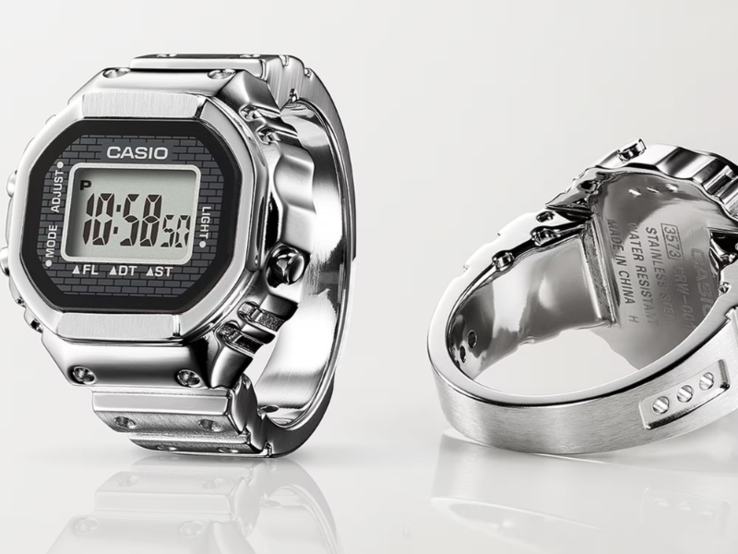 La montre à anneau Casio CRW-001-1. (Source de l'image : Casio)