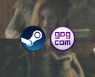 Captures d'écran des deux jeux Remothered, avec les logos Steam et GOG en haut.