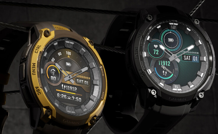 L'Instinct Crossover AMOLED est vendue en deux couleurs mais uniquement en tant que smartwatch de 46 mm. (Source de l'image : Garmin)