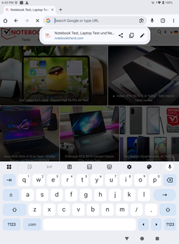 Clavier en format portrait