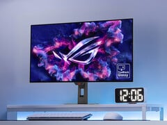 Le premier moniteur de jeu WOLED 540 Hz d&#039;Asus sera doté d&#039;un revêtement TrueBlack Glossy, comme le ROG Strix OLED XG32UCWMG illustré ici. (Source de l&#039;image : Asus)