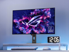Le premier moniteur de jeu WOLED 540 Hz d'Asus sera doté d'un revêtement TrueBlack Glossy, comme le ROG Strix OLED XG32UCWMG illustré ici. (Source de l'image : Asus)