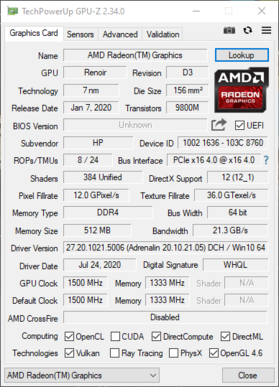 System information - GPU-Z