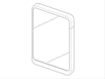 Façade du prétendu téléphone enroulable de Samsung, selon le brevet rapporté. (Source de l'image : DomoAI et xleaks7)