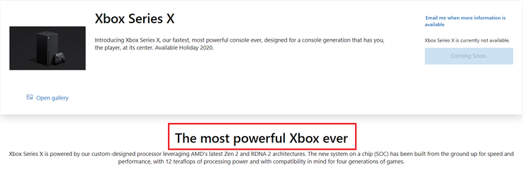 La plus puissante des Xbox. (Source de l'image : Microsoft)
