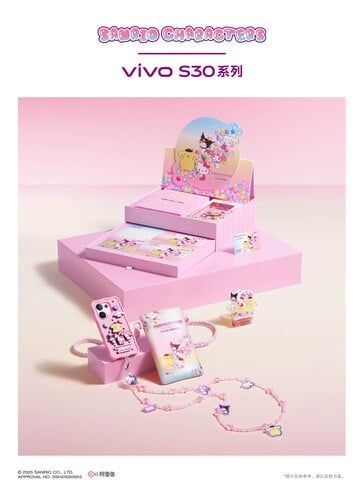 ...ainsi que de nouveaux accessoires Hello Kitty. (Source : Vivo via Weibo)