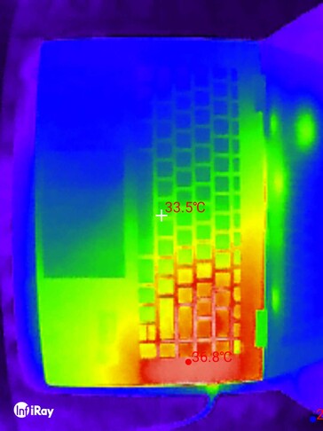 Image thermique d'un ordinateur portable