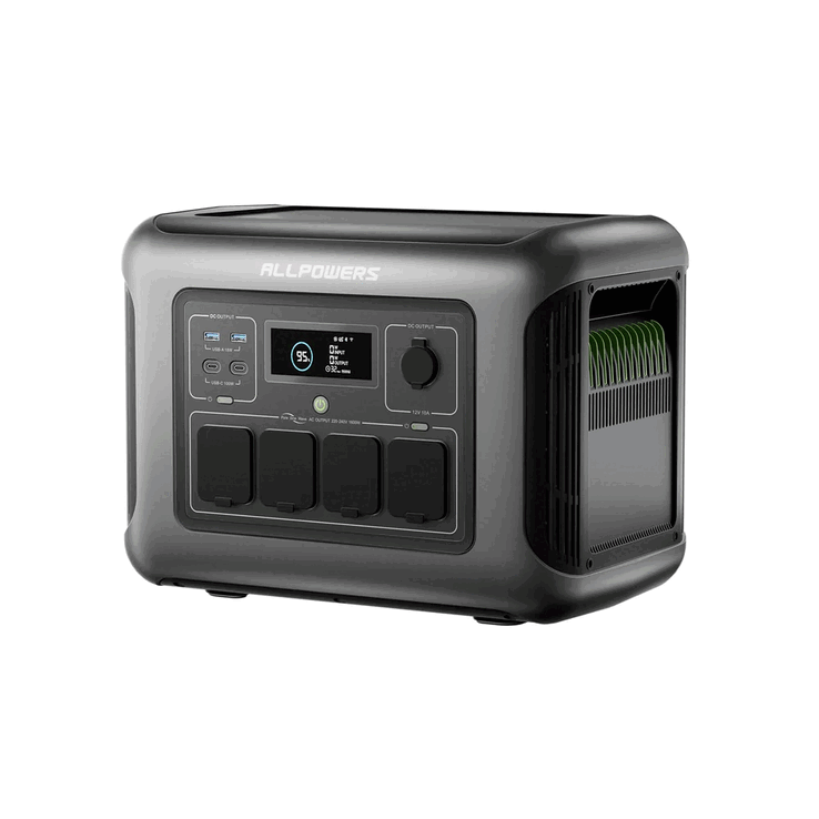 La station d'alimentation portable Allpowers R1500 Lite comporte un total de 8 ports (Source de l'image : Allpowers)