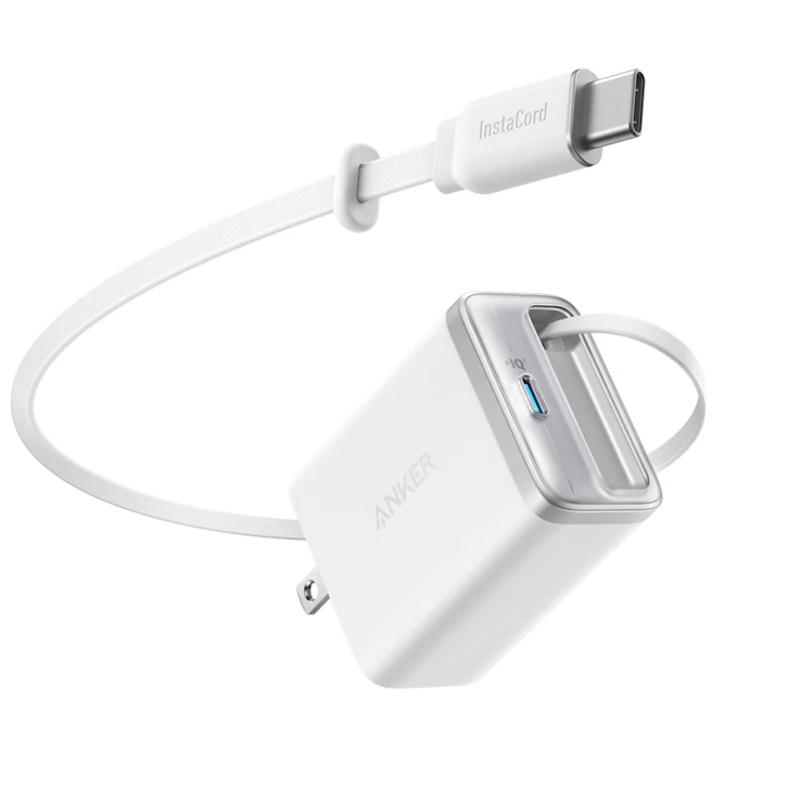 Le chargeur Anker Nano (35W, câble USB-C rétractable intégré). (Source de l'image : Anker)