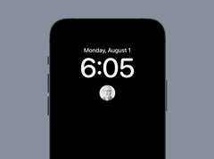 l'implémentation AOD d'iOS 16 n'affiche pas d'image d'arrière-plan lors de l'utilisation d'un fond d'écran tiers. (Image source : @rhogelleim)