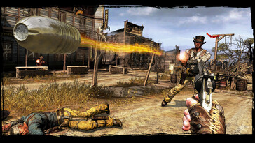 Une image montrant un combat dans Call of Juarez : Gunslinger.