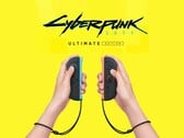 Cyberpunk 2077 : Ultimate Edition au-dessus des Joy-Cons Switch 2 (Image source : Nintendo of America avec modifications)