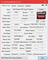 ThinkPad A485 - GPU-Z.