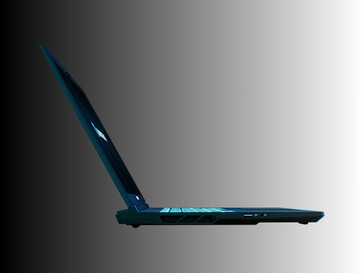 Vue latérale de l'ordinateur portable de jeu Maingear Super 16 (Image source : Maingear PR)