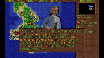Sur la photo : une capture d'écran du jeu « Sid Meier's Colonization (Classic) ».