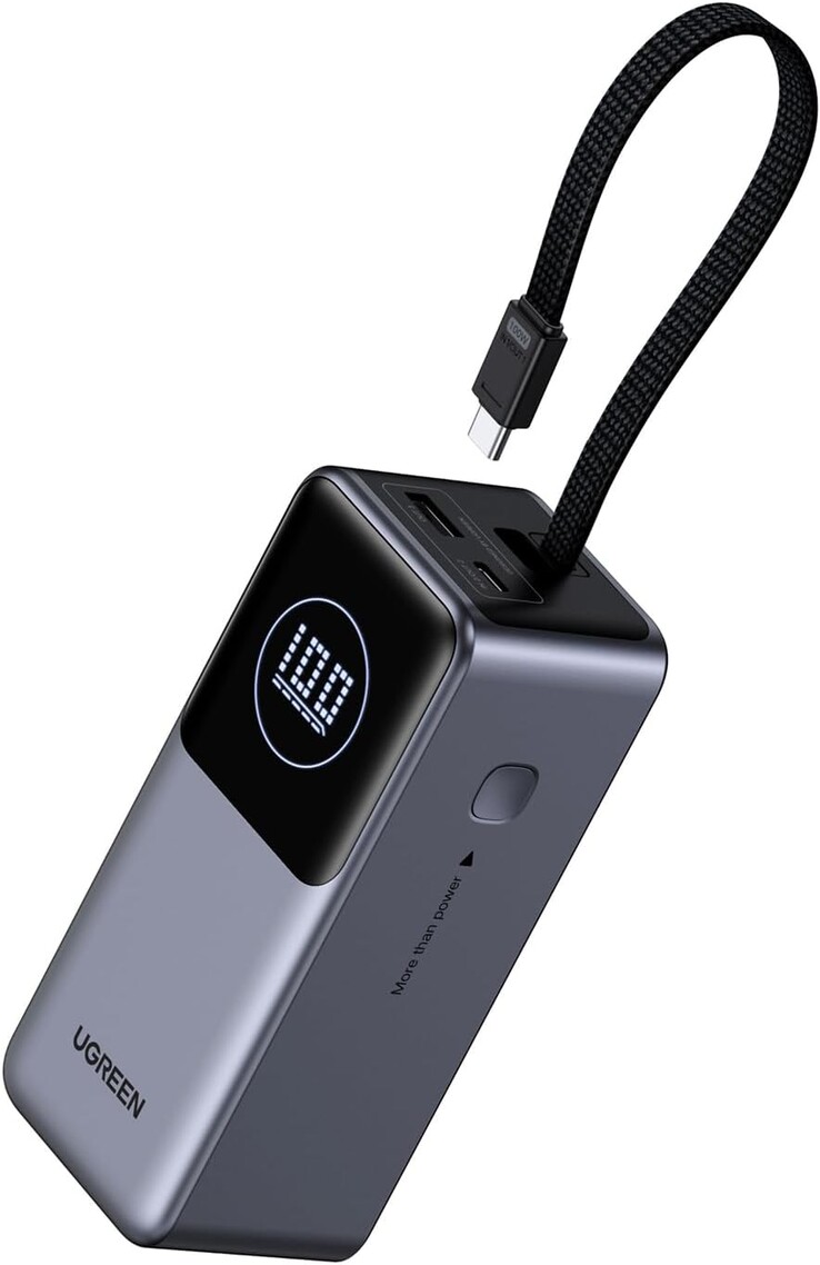 La banque d'énergie Ugreen Nexode 20000mAh 130W avec câble USB-C intégré. (Source de l'image : Ugreen)
