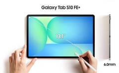 La Galaxy Tab S10 FE+ aura un écran de 13,1 pouces. (Source de l'image : Evan Blass)
