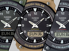 De gauche à droite (photo), les modèles Casio AQS820W-3BV, AQS820W-5AV et AQS820W-1AV. (Source de l'image : Casio)