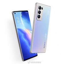 Rendus de l&#039;OPPO Reno 5 Pro+. (Source : Digital Chat Station)