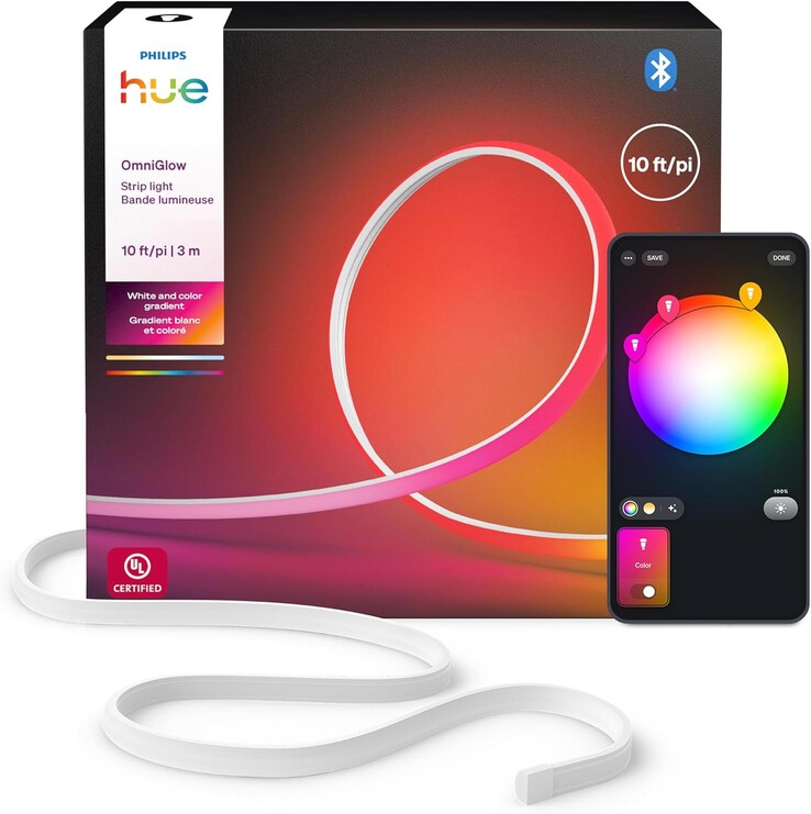 La bande lumineuse Philips Hue Hue OmniGlow de 3 m (10 ft). (Source de l'image : Philips Hue)