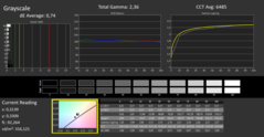 Calman greyscale calibré : Delta E légèrement amélioré