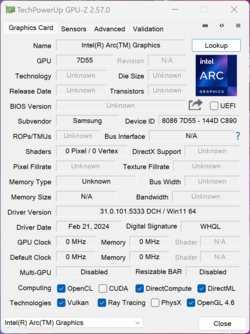 GPU-Z : Intel Arc Graphics